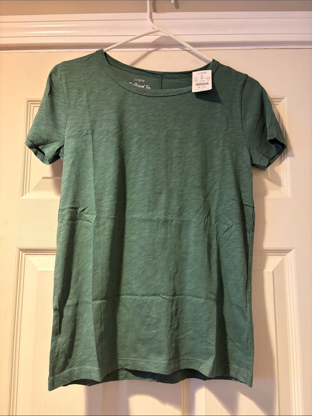 J. Crew Crewneck Short Sleeve Girlfriend Tee in Green XS